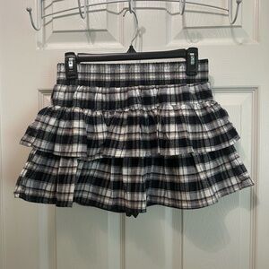 Plaid flannel skort NWT